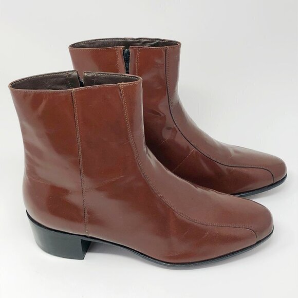 NEW Men's Florsheim Duke Side Zip Dress Boot, Cognac,12 EEE - Picture 1 of 10